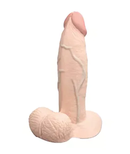 B-vibe Slipskin Realistic Girthy Dildo With Balls — image 5 of 12