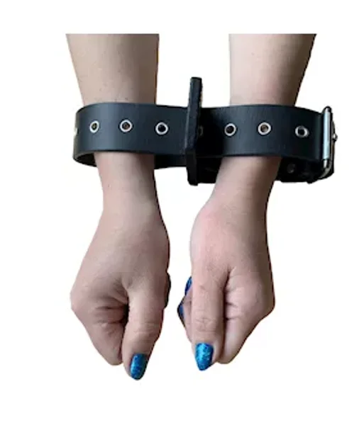 Bound X Adjustable Leather Strap Cuff — image 2 of 6