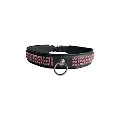 bound x gem encrusted collar