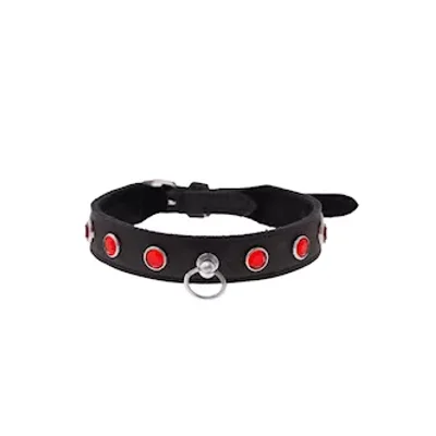 bound x red crystal stud collar