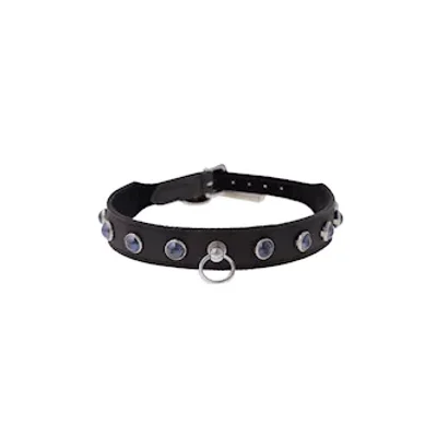 bound x blue crystal stud collar
