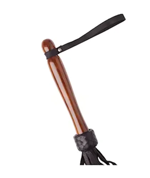 Bound X Leather Flogger With Wooden Handle — image 4 of 4