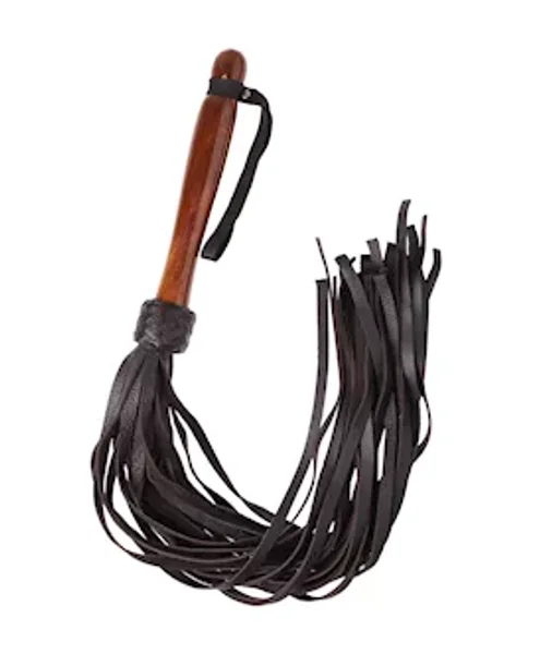 Bound X Leather Flogger With Wooden Handle — image 2 of 4