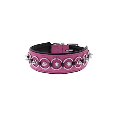 bound x pink spiked collar