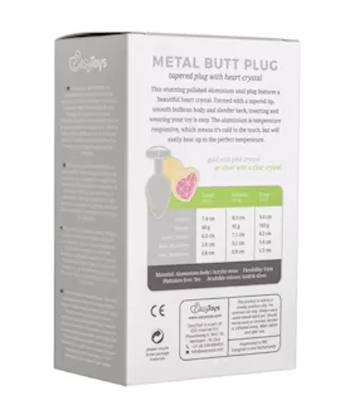 Easytoys Medium Heart-shaped Jewelled Butt Plug — image 11 of 11