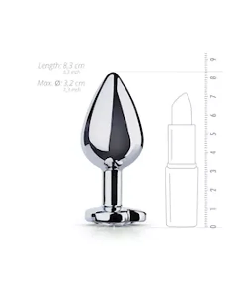 Easytoys Medium Heart-shaped Jewelled Butt Plug — image 9 of 11