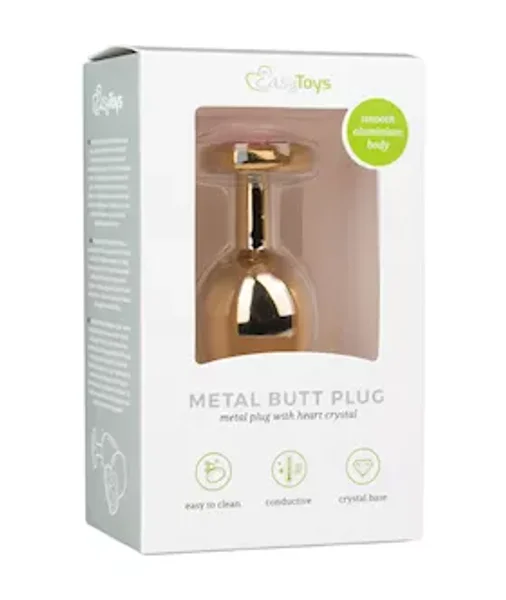 Easytoys Medium Heart-shaped Jewelled Butt Plug — image 2 of 4