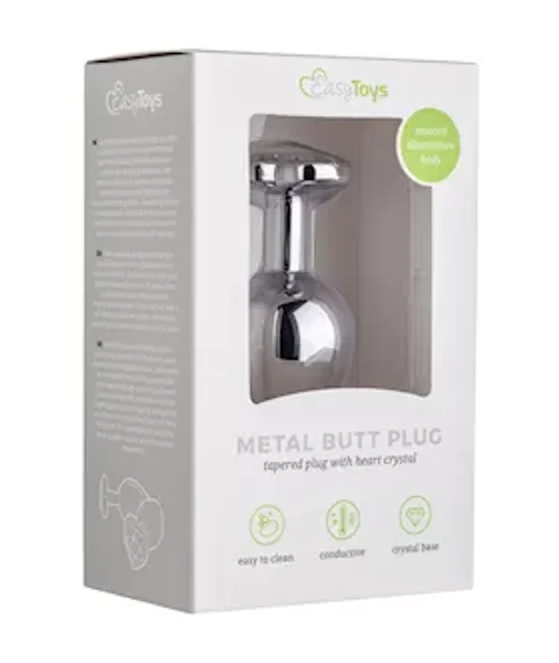 Easytoys Medium Heart-shaped Jewelled Butt Plug — image 10 of 11