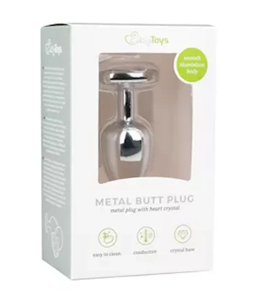 Easytoys Small Heart-shaped Jewelled Butt Plug — image 2 of 4
