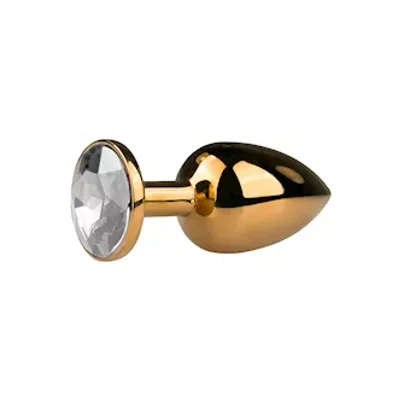 easytoys small jewelled with gold finish butt plug