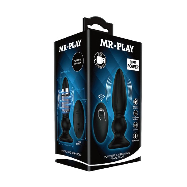 Mr. Play Vibrating Anal Plug with Remote