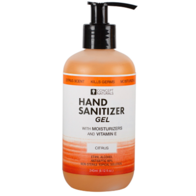 Sensuva Concepts Naturals Hand Sanitizer Gel Citrus 8 12oz