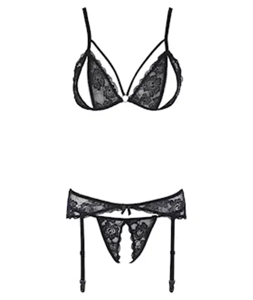Peek-a-boo Lace Suspender Set — image 3 of 5