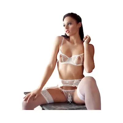 abierta fina pale and pure crotchless lingerie