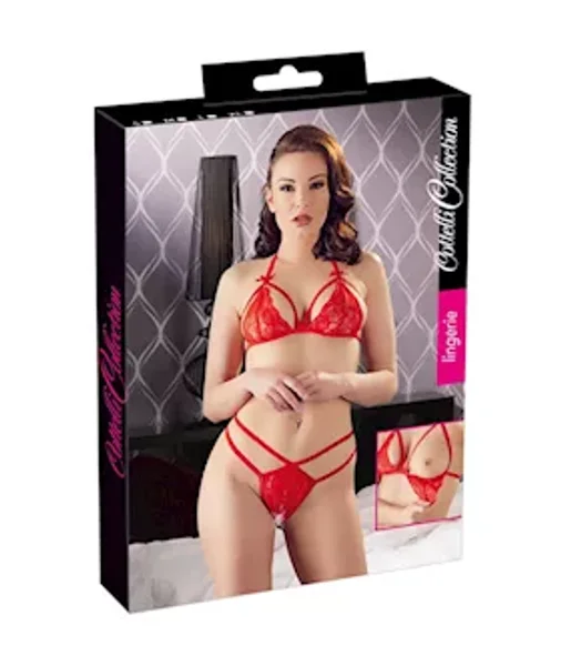 Cottelli Collection Open Your Heart Crotchless Lingerie — image 4 of 4