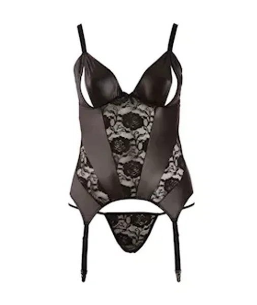 Cottelli Collection Plus Peek-a-boo Basque Set — image 3 of 3