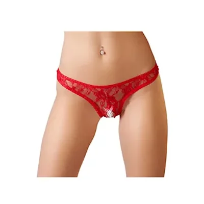 cottelli collection flower crotchless panties