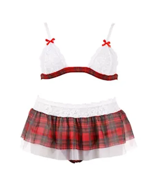 Cottelli Collection Naughty Schoolgirl Crotchless Lingerie — image 2 of 3