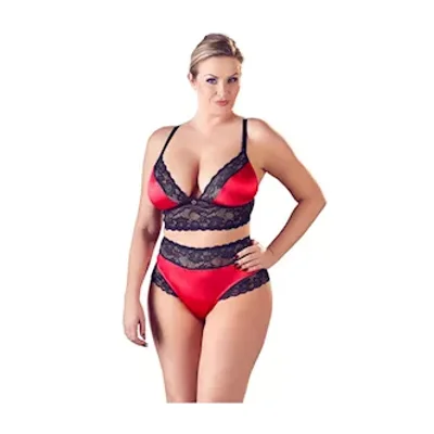 cottelli collection plus race home crotchless lingerie