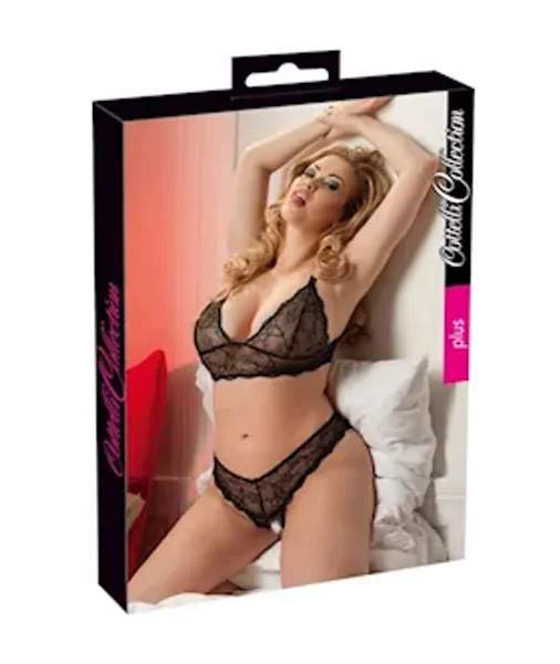 Cottelli Collection Plus Frisky Flower Crotchless Lingerie — image 3 of 3
