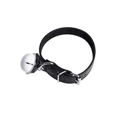 kinki faux leather collar with bell