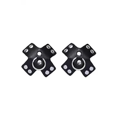kinki leather look nipple covers with o ring
