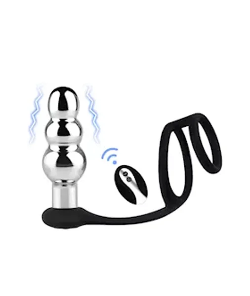 Kinki Vibrating Butt Plug With Cock And Ball Rings — image 6 of 8