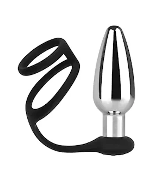 Kinki Vibrating Butt Plug With Cock And Ball Rings — image 4 of 8