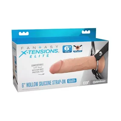 fantasy x tensions elite silicone hollow strap on 6 inch