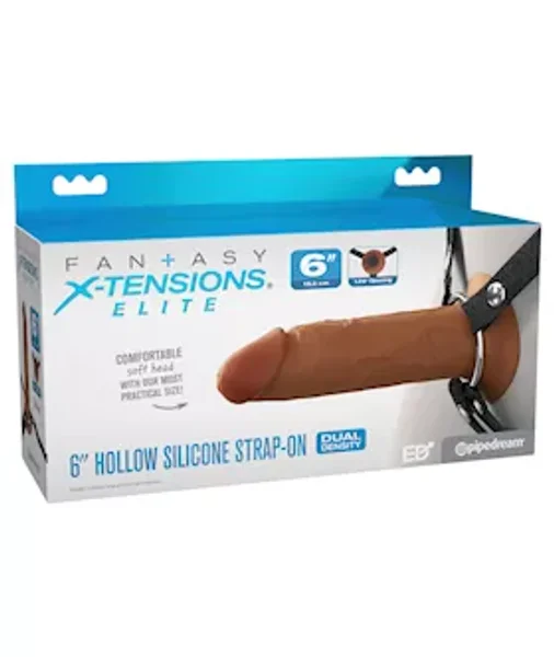 Fantasy X Tensions Elite Silicone Hollow Strap On 6 Inch — image 2 of 2