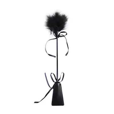 kinki laced feather crop with tickler