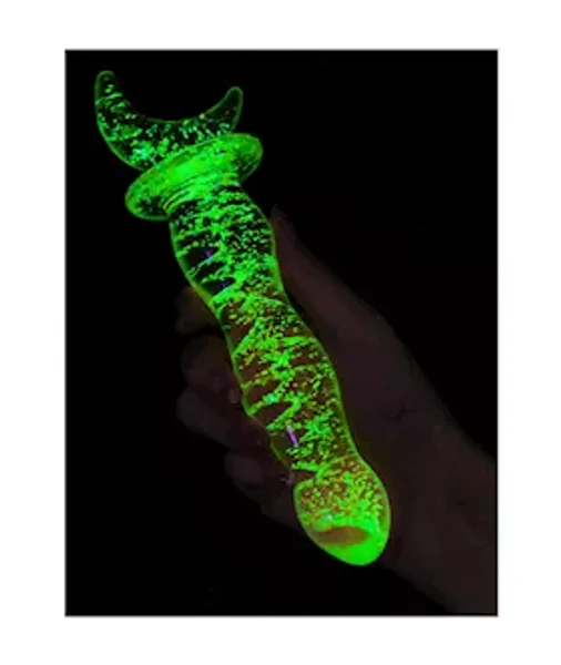 Lucent Glow In The Dark Crescent Glass Massager — image 4 of 5