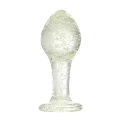 lucent glow in the dark globe glass butt plug