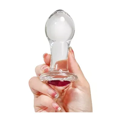 lucent jewelled glass butt plug