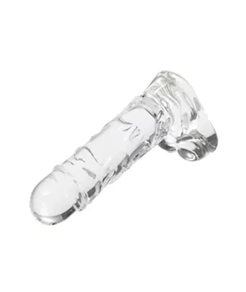 Lucent Scrawling Glass Dildo With Balls — image 4 of 6