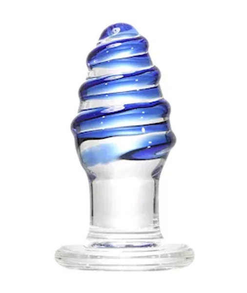 Lucent Swirling Glass Butt Plug — image 2 of 5