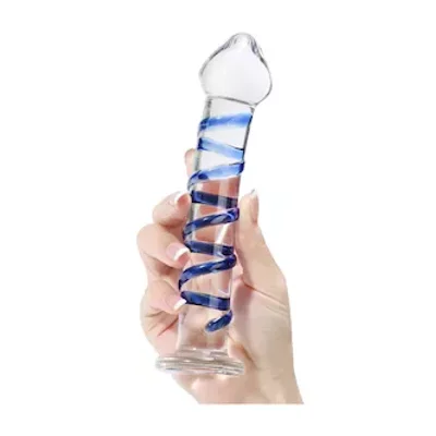 lucent winding glass dildo