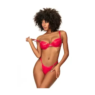 rosalia wet look two piece set