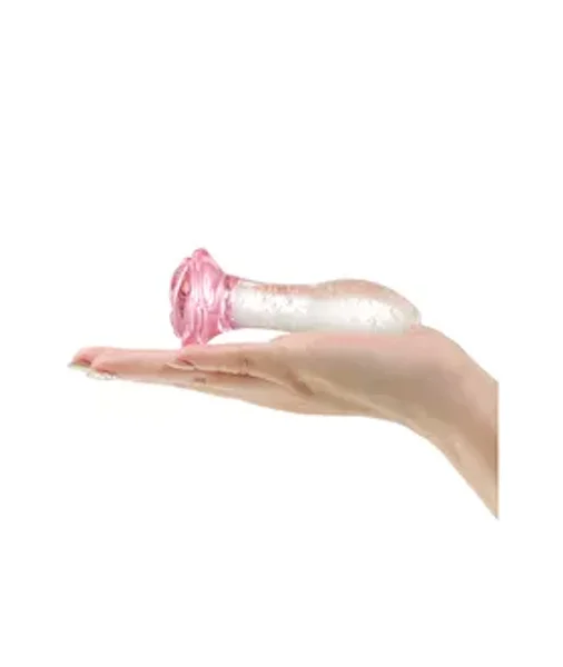 Lucent Glow In The Dark Rose Glass Butt Plug — image 14 of 14