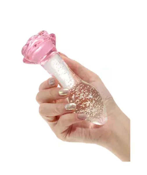 Lucent Glow In The Dark Rose Glass Butt Plug — image 6 of 14