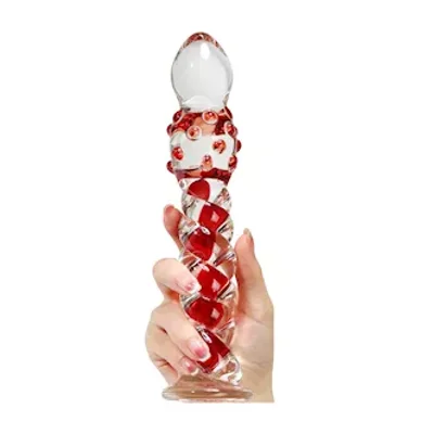 lucent entwined glass dildo