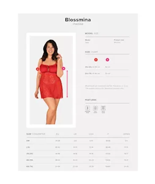 Obsessive Blossmina Chemise & Thong — image 5 of 5