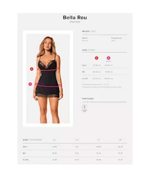 Obsessive Bella Rou Chemise & Thong — image 5 of 10