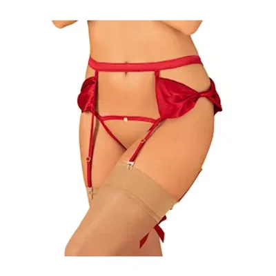 obsessive rubinesa garter belt crotchless thong