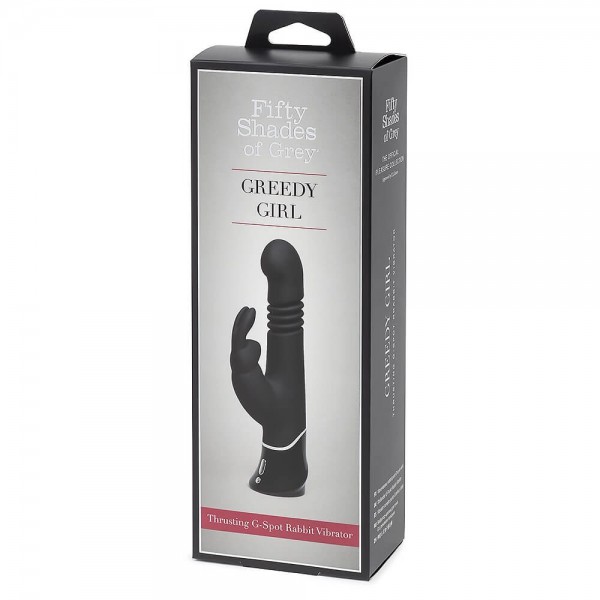 Fifty Shades Greedy Girl Thrusting 9" Rabbit Vibrator