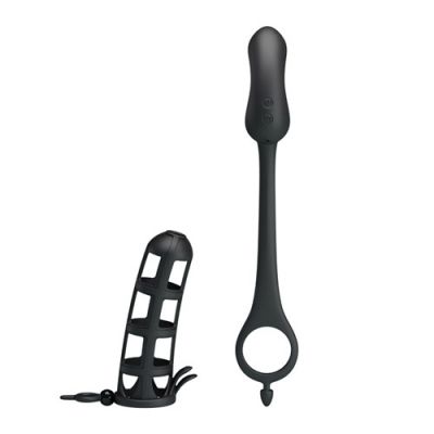 Hercules penis sheath with vibrating anal stimulator
