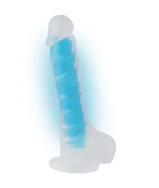Nood Colours Glow In The Dark Veiny Dildo With Balls — image 7 of 10