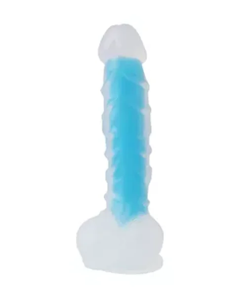 Nood Colours Glow In The Dark Veiny Dildo With Balls — image 8 of 10