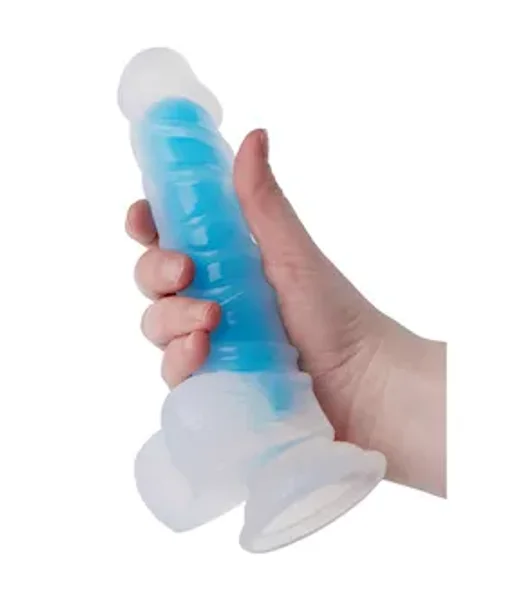 Nood Colours Glow In The Dark Veiny Dildo With Balls — image 10 of 10