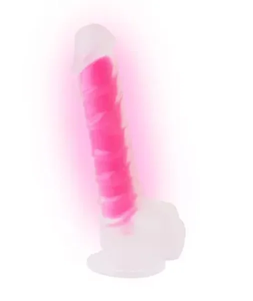 Nood Colours Glow In The Dark Veiny Dildo With Balls — image 4 of 10